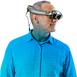 Patient using Heru with Headset