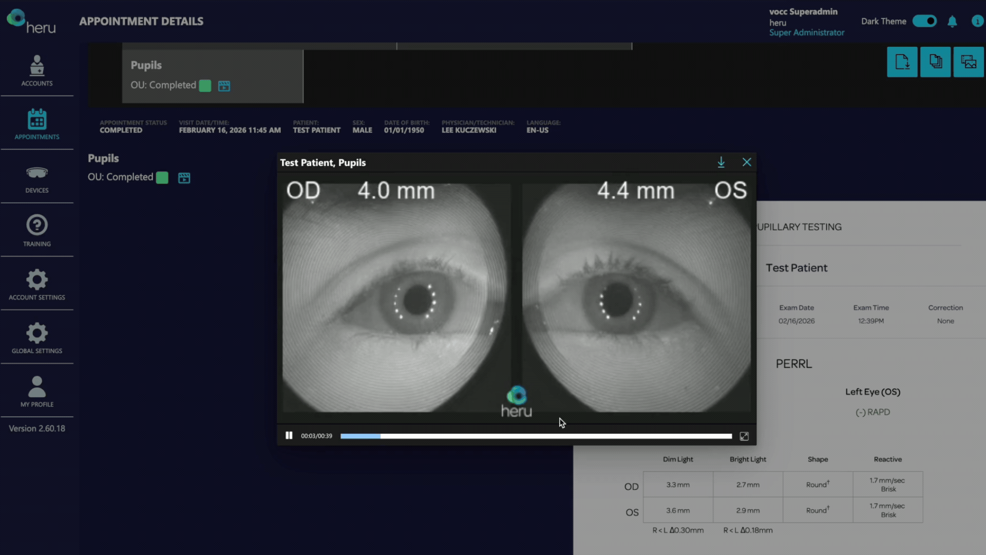 Video of Heru Prime's RealView feature that includes video playback of completed tests to reduce the need for retesting 